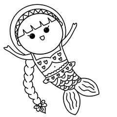 mermaid pigtail	