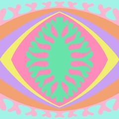 colorful spiritual symbol motif