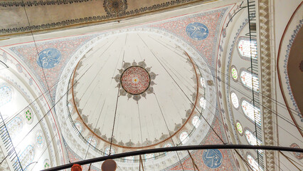 Fototapeta na wymiar Muslim mosques beautiful old frescos Istanbul Turkey
