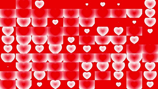 heart animation grid repeat holiday event valentines day romantic couple love