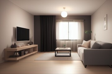 modern living room.generative Ai.