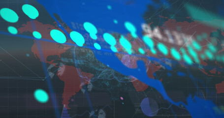 Composition of data processing over world map