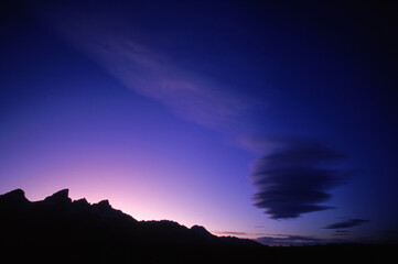 Tetons clouds sunset