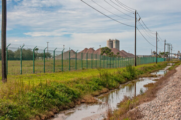 Runoff fromÂ phosphate chemical plant, Bradenton, Florida, USA