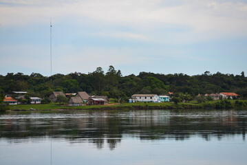 The small, remote village of Versalles, on the banks of the Guaporé-Itenez river, Beni Department, Bolivia, on the border with Rondonia state, Brazil