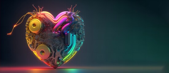 Valentines day background with a love sign. 2023 valentines day background with copy space. Generative Ai.
