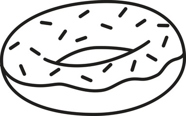 Donut lineart illustration