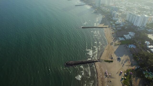 Aerial overtview of Boulevard Manuel Avila Camacho in Boca del Rio, Veracruz