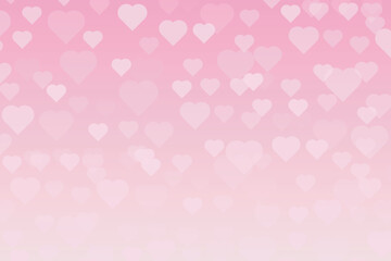 Pink bokeh hearts background