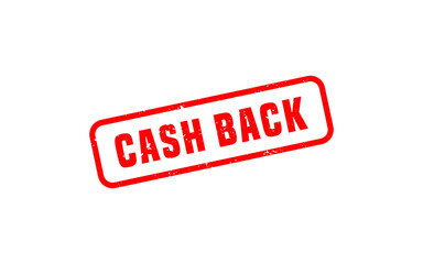 CASH BACK rubber stamp with grunge style on white background