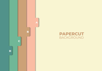 abstract colorful pastel papercut background template