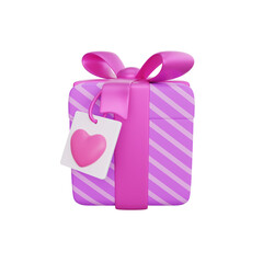 3d rendering valentine's day gift love icon