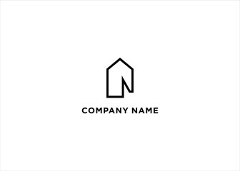 n home logo design vector