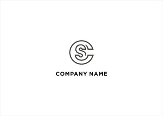 Letter sc logo creative design for all uses premium vector