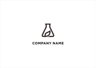 Leaf lab logo design vector illustration