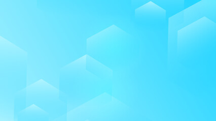 Abstract pastel blue hexagon background. Banner, posters, cards, headers, website.