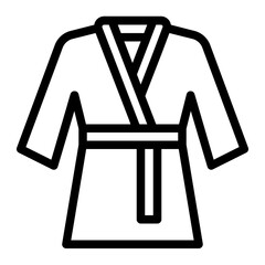 bathrobe line icon
