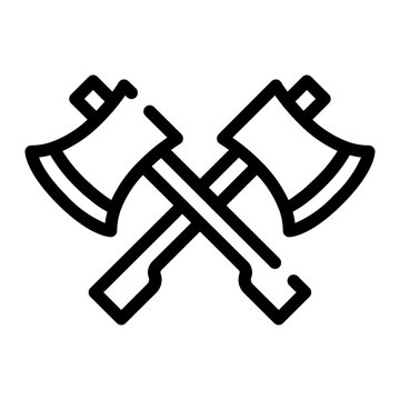 crossed axes black outline clip art preview
