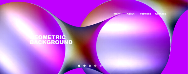 Round shapes and circles geometric abstract background. Vector Illustration For Wallpaper, Banner, Background, Card, Book Illustration, landing page