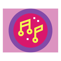 music flat icon style
