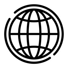 earth globe line icon