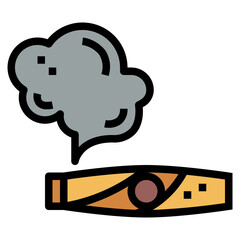 cigar filled outline icon style