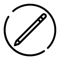 pencil line icon