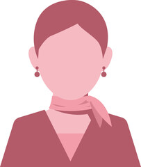 Avatar job air hostess. flat portrait of woman.