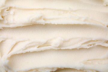 Delicious natural pork lard as background, top view