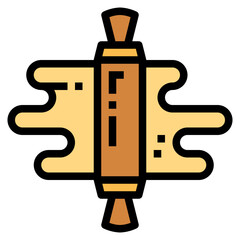 roller filled outline icon style
