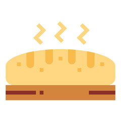 bread flat icon style