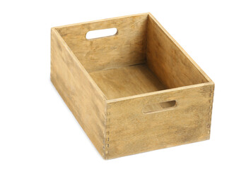 Wooden box for tools isolated on white
