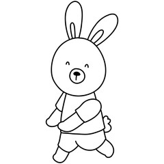 Cute Easter Egg, Bunny Easter Hunt Egg, Easter Elements