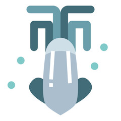 squid flat icon style