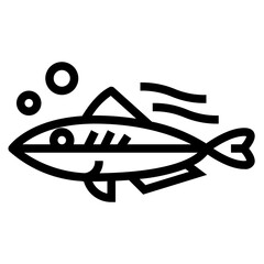 mackerel line icon style