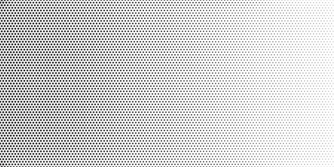 Monochrome Dots Background. Fade Texture. Vintage Pop-art Backdrop. Grunge Black and White Overlay. Vector illustration	