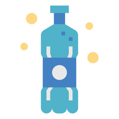 water bottle flat icon style