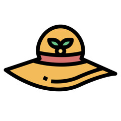 hat filled outline icon style