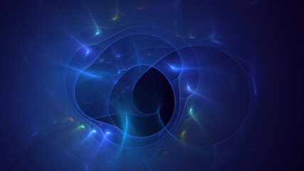 3D rendering abstract colorful fractal light background
