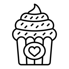 Cupcake Line Icon