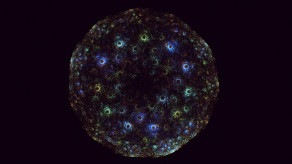 3D rendering abstract round light background