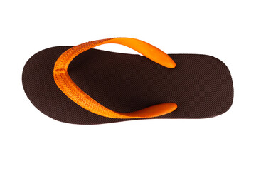 sandals  flip flops color brown orange isolated on white background