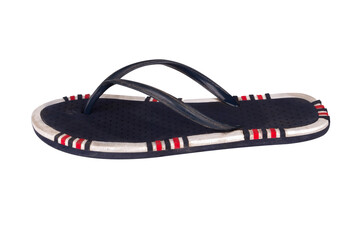 sandals  flip flops color blue woman isolated on white background