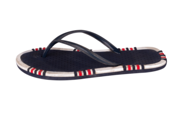 sandals  flip flops color blue woman isolated on white background