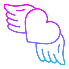 Wings Line Gradient Icon