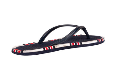 sandals  flip flops color blue woman isolated on white background