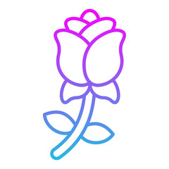 Rose Line Gradient Icon