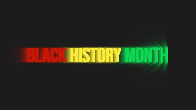 Black history month with black history month light colors effects and black background for Black history months.