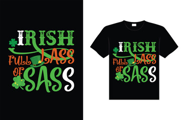 st. patrick's day typography colorful Irish quote vector Lettering t shirt design