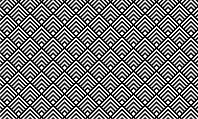 Seamless pattern background geometric with square black and white style. Simple background.